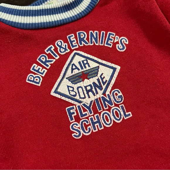 Vintage Sesame Street Red Sweatshirt with Bert & Ernie Design Newborn Size 0 - Picture 2 of 6